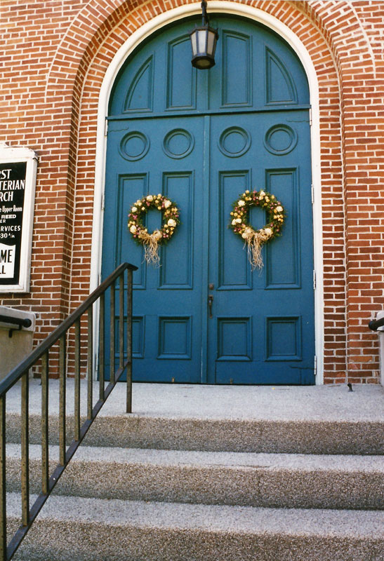 Wreaths for the entrace.